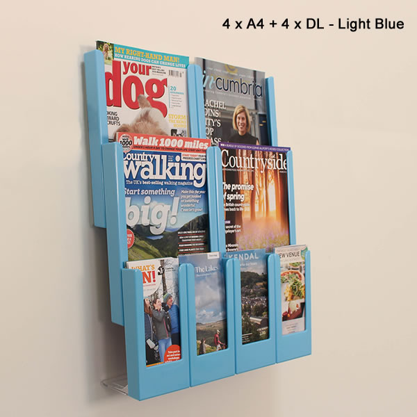 Wall Mounted Literature Holder | Display Sizes: 1/3 A4, A5 & A4 White ...